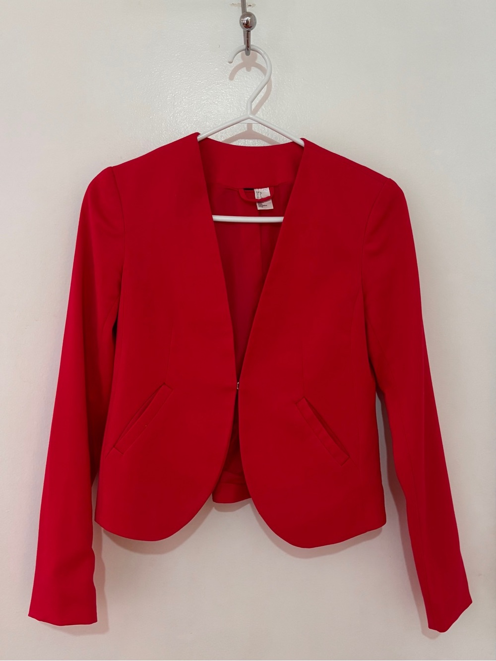 H&M Red Women's Open Blazer Jacket